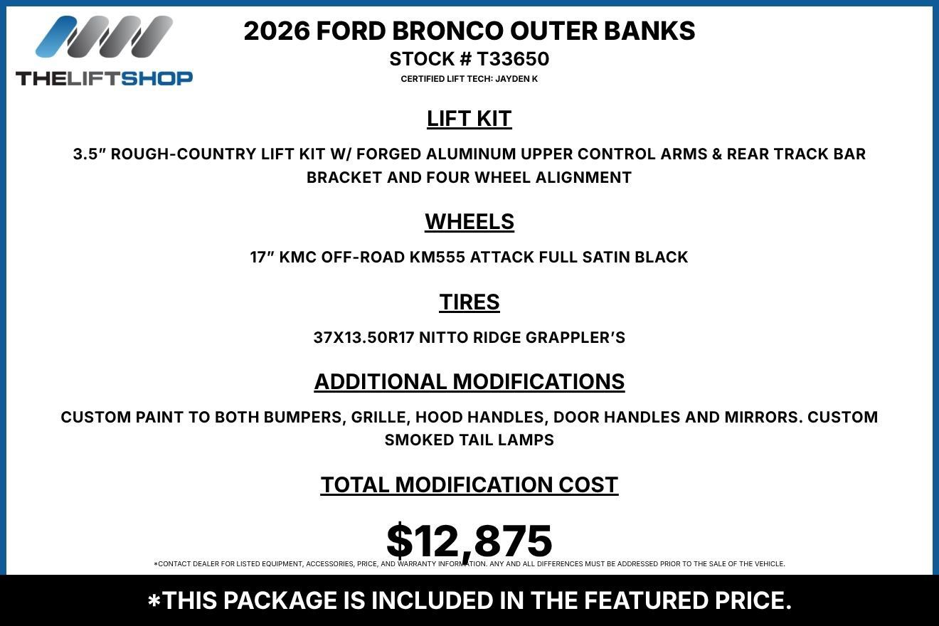 Used 2026 Ford Bronco Outer Banks AWD/4WD image 2