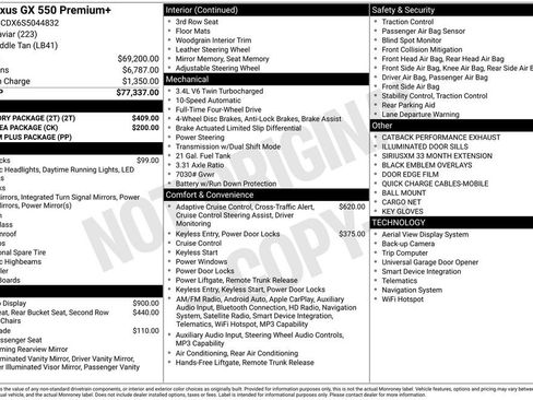 Used 2025 Lexus GX 550 w/ Accessory Package (2T) AWD/4WD image 35