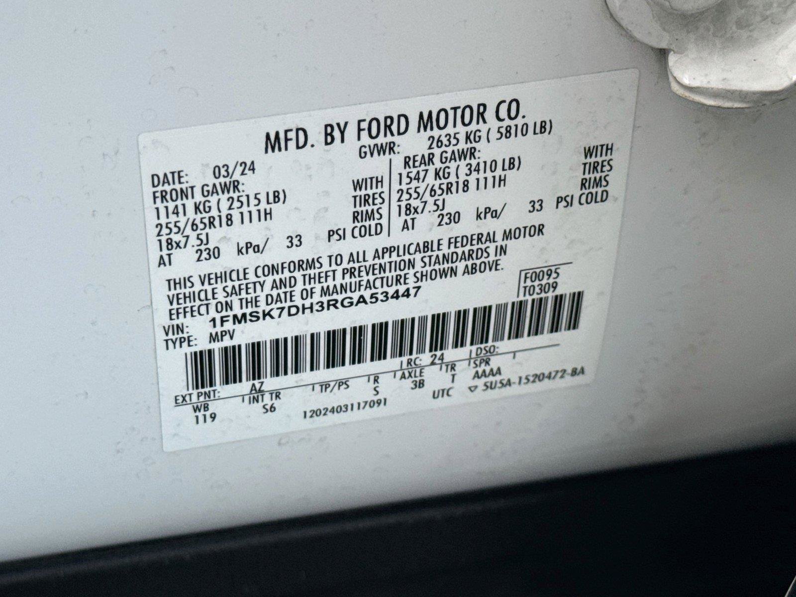 Used 2024 Ford Explorer XLT w/ Equipment Group 202A RWD image 34
