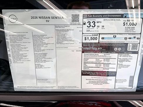New 2026 Nissan Sentra SV w/ SV Convenience Package FWD image 36