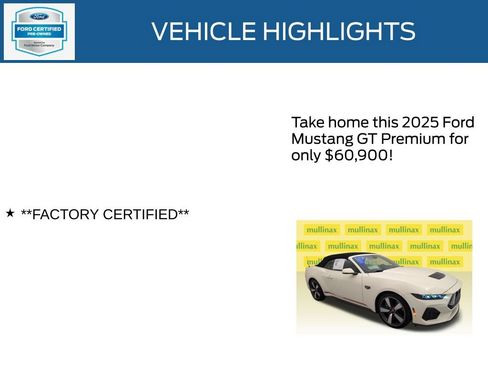 Used 2025 Ford Mustang GT Premium w/ 60th Anniversary Package RWD image 12