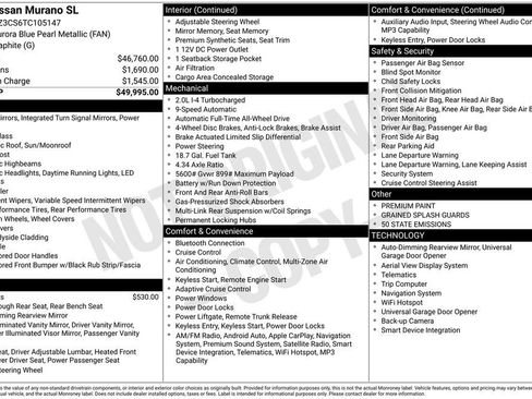 Certified 2026 Nissan Murano SL AWD/4WD image 52