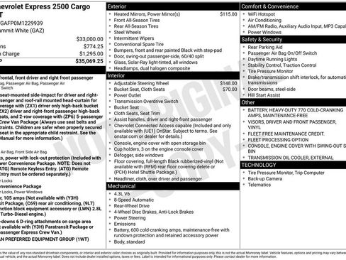 Used 2021 Chevrolet Express 2500 RWD image 16