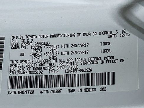 New 2026 Toyota Tacoma SR5 AWD/4WD image 27