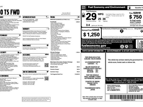 Used 2017 Volvo V60 T5 Platinum w/ Climate Package image 2