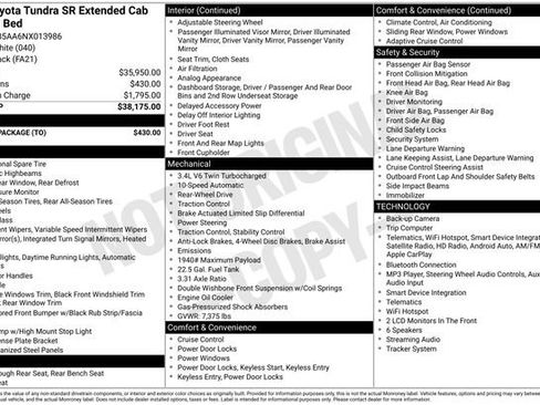 Used 2022 Toyota Tundra SR w/ SR Tow Package RWD image 42
