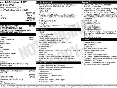 Used 2024 Chevrolet Suburban LT w/ Max Trailering Package RWD image 1
