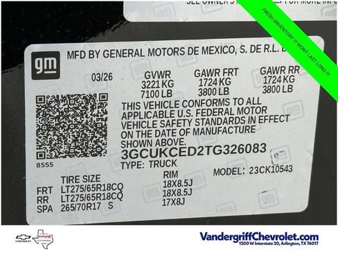 New 2026 Chevrolet Silverado 1500 Custom Trail Boss AWD/4WD image 22