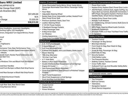 Used 2023 Subaru WRX Limited image 36