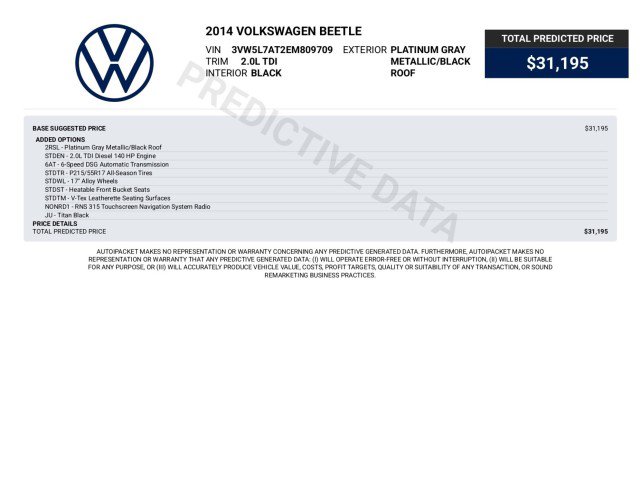 Used 2014 Volkswagen Beetle TDI FWD image 3