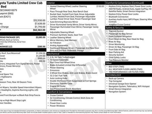 Certified 2022 Toyota Tundra Limited w/ TRD Off-Road Package AWD/4WD image 28
