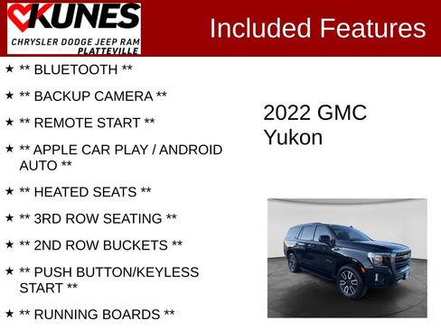 Used 2022 GMC Yukon AT4 AWD/4WD image 2