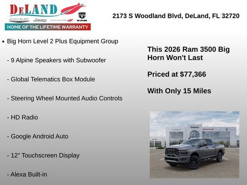 New 2026 RAM 3500 Big Horn AWD/4WD image 32