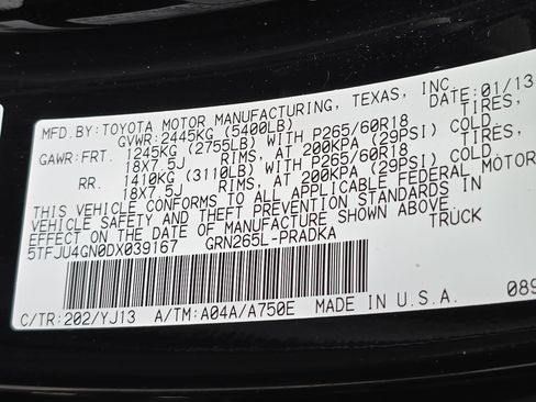 Used 2013 Toyota Tacoma PreRunner w/ Limited Pkg image 32