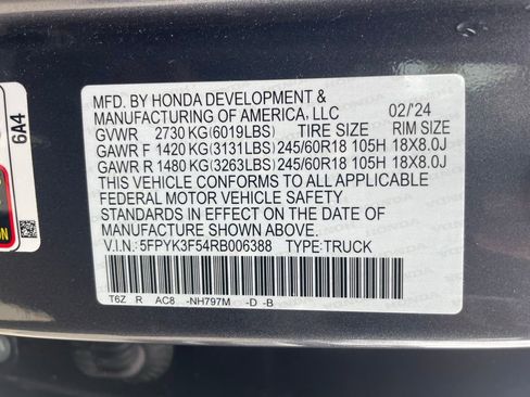 Used 2024 Honda Ridgeline RTL image 34