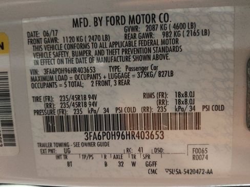 Used 2017 Ford Fusion SE w/ Fusion SE Technology Package FWD image 33