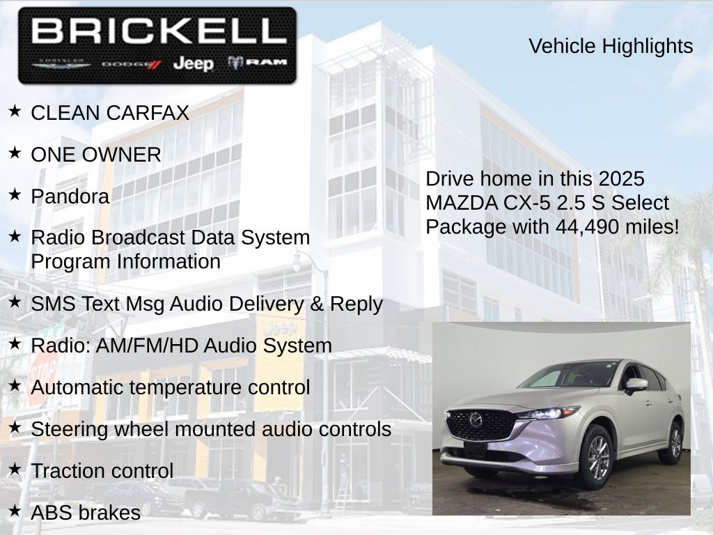Used 2025 MAZDA CX-5 AWD 2.5 S w/ Select Package image 14