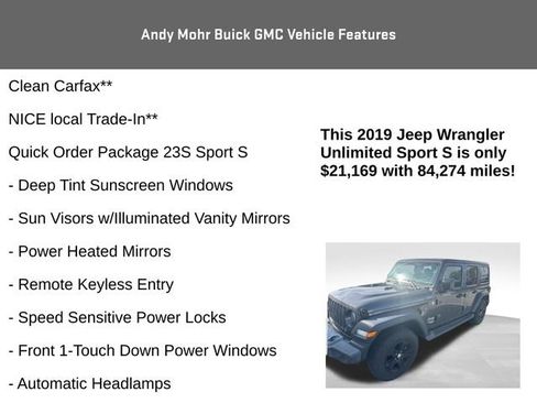 Used 2019 Jeep Wrangler Unlimited Sport S image 4