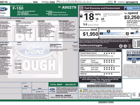 Used 2022 Ford F150 Tremor w/ Equipment Group 402A High AWD/4WD image 39