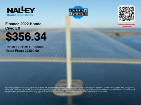 Certified 2022 Honda Civic EX image 3