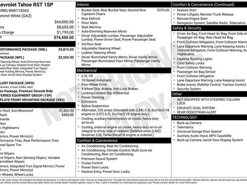 Certified 2022 Chevrolet Tahoe RST w/ Sport Performance Package AWD/4WD image 29