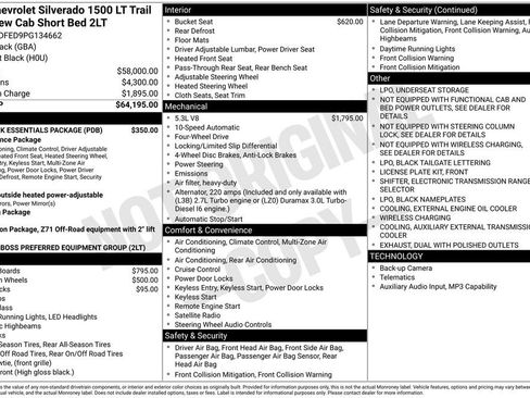 Used 2023 Chevrolet Silverado 1500 LT Trail Boss w/ LPO, Dark Essentials Package AWD/4WD image 7