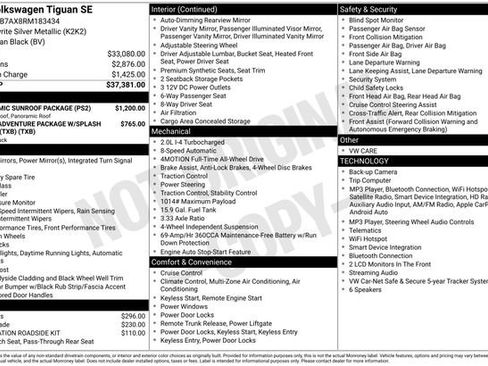 Used 2024 Volkswagen Tiguan SE w/ Panoramic Sunroof Package AWD/4WD image 10
