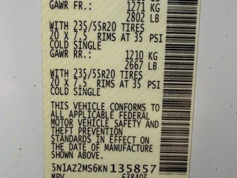 Used 2019 Nissan Murano SL w/ SL Technology Package image 35