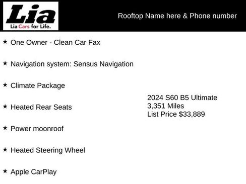 Used 2024 Volvo S60 B5 Ultimate w/ Climate Package image 1