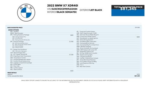 Used 2022 BMW X7 xDrive40i w/ Premium Package AWD/4WD image 2