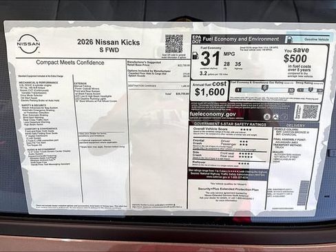 New 2026 Nissan Kicks S FWD image 38