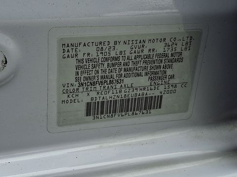 Certified 2023 Nissan Versa SR w/ Trunk Package FWD image 26