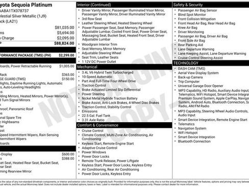 Used 2026 Toyota Sequoia Platinum w/ TRD Performance Package (TMS) AWD/4WD image 3