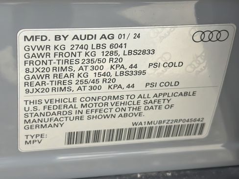 Certified 2024 Audi Q4 e-tron Prestige w/ Black Optic Package AWD/4WD image 28