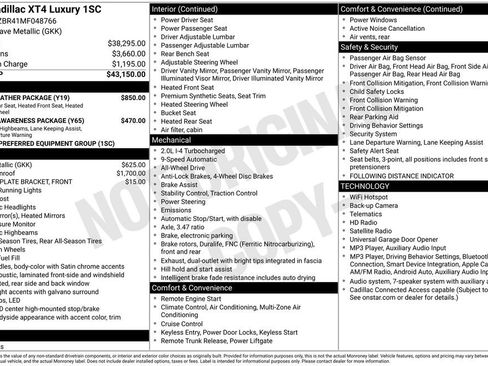 Used 2021 Cadillac XT4 Luxury w/ Cold Weather Package image 35