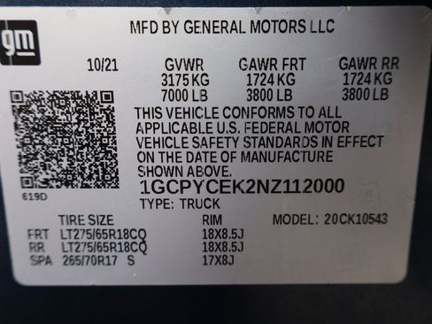 Used 2022 Chevrolet Silverado 1500 Custom Trail Boss w/ Safety Confidence Package AWD/4WD image 45