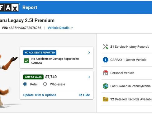 Used 2015 Subaru Legacy 2.5i Premium AWD/4WD image 3