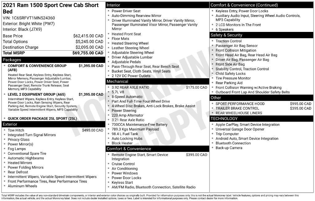 Used 2021 RAM 1500 Sport w/ Level 2 Equipment Group AWD/4WD image 36
