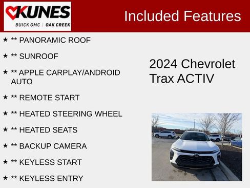 Used 2024 Chevrolet Trax ACTIV w/ Sunroof Package image 2