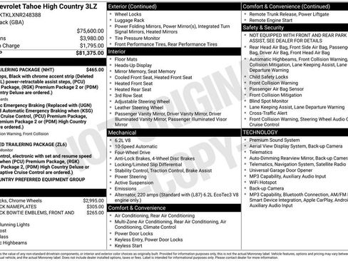 Used 2022 Chevrolet Tahoe High Country w/ Max Trailering Package AWD/4WD image 2