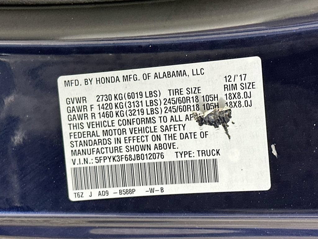 Used 2018 Honda Ridgeline RTL-T image 34