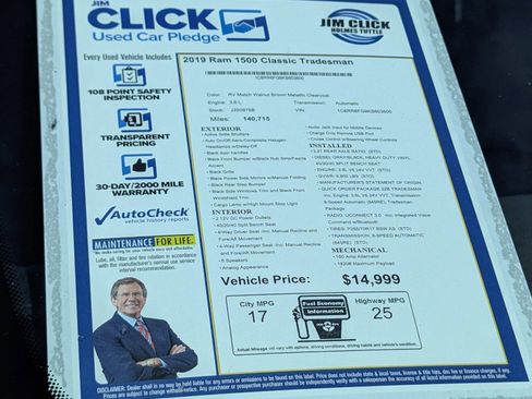 Used 2019 RAM 1500 Tradesman RWD image 14