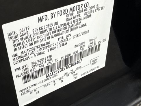 Used 2019 Ford EcoSport SE FWD image 36