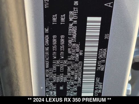 Used 2024 Lexus RX 350 Premium w/ Convenience Package AWD/4WD image 28