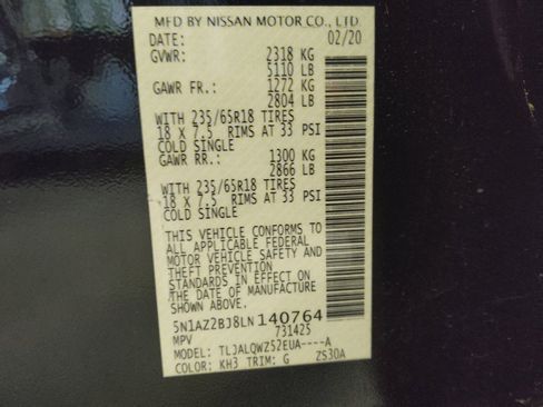 Used 2020 Nissan Murano SV w/ Cargo Package FWD image 33