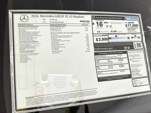 New 2026 Mercedes-Benz SL 63 AMG AMG SL 63 image 19