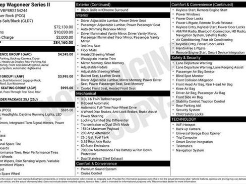 Certified 2024 Jeep Wagoneer Series II w/ Convenience Group I AWD/4WD image 14