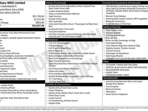 Used 2019 Subaru WRX Limited image 32