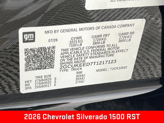 New 2026 Chevrolet Silverado 1500 RST w/ Z71 Off-Road Package AWD/4WD image 28