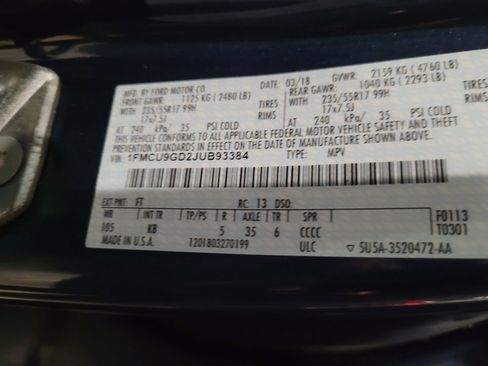 Used 2018 Ford Escape SE w/ SE Sync 3 Package image 33